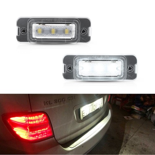 Pair White LED License Number Plate Light Lamp For Mercedes-Benz W164 X164 W251 - Picture 11 of 11
