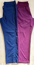 Dickies Women s Sz Medium Lot Of 2 Scrub Pants Drawstring Navy Blue And Pink