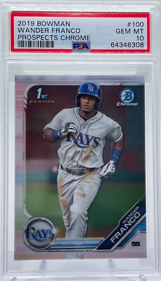 PSA 10 Wander Franco 2019 Bowman Chrome 1st First Prospect Rookie 