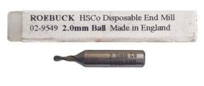 2mm SCHAFTFRÄSER Einweg KUGEL NASE austauschbar HSCo Finishing Tool ROBUCK 02-9549