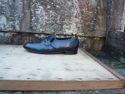 JOSEPH CHEANEY HALBSCHUHE SCHUHE VINTAGE SCHWARZ LEDER UK8,5 HERREN HARLEY SEHR GUTER ZUSTAND