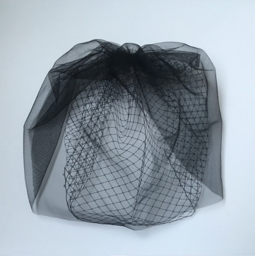 Plain Black Birdcage Veil Simple Tulle Wedding Fishnet Blusher Bride Accessories - Picture 6 of 6