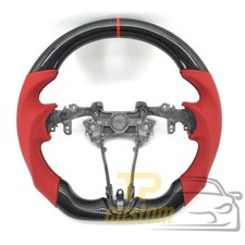 Custom Red Leather Carbon Fiber Steering Wheel Fit For Acura Rdx 2019-2024
