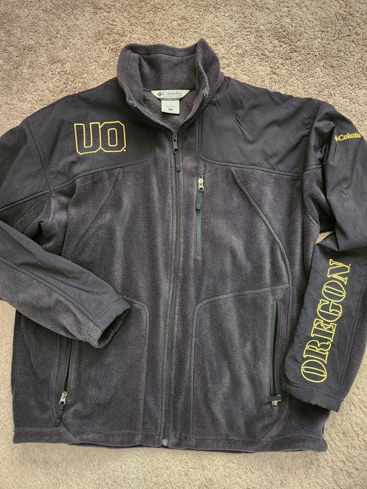 Columbia Fleece Jacket Coat XL Oregon Ducks