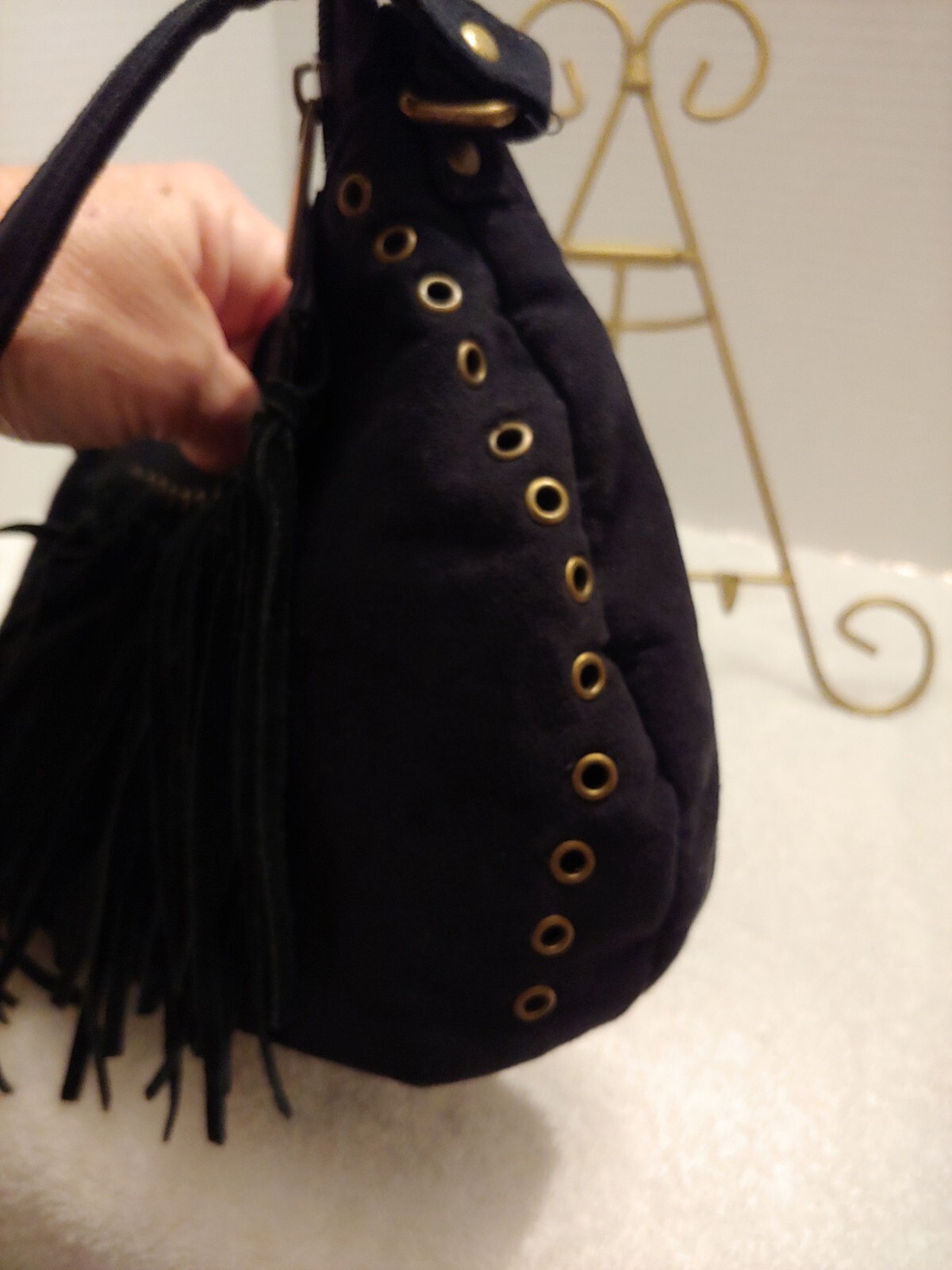 Suede Fringe purse eBay