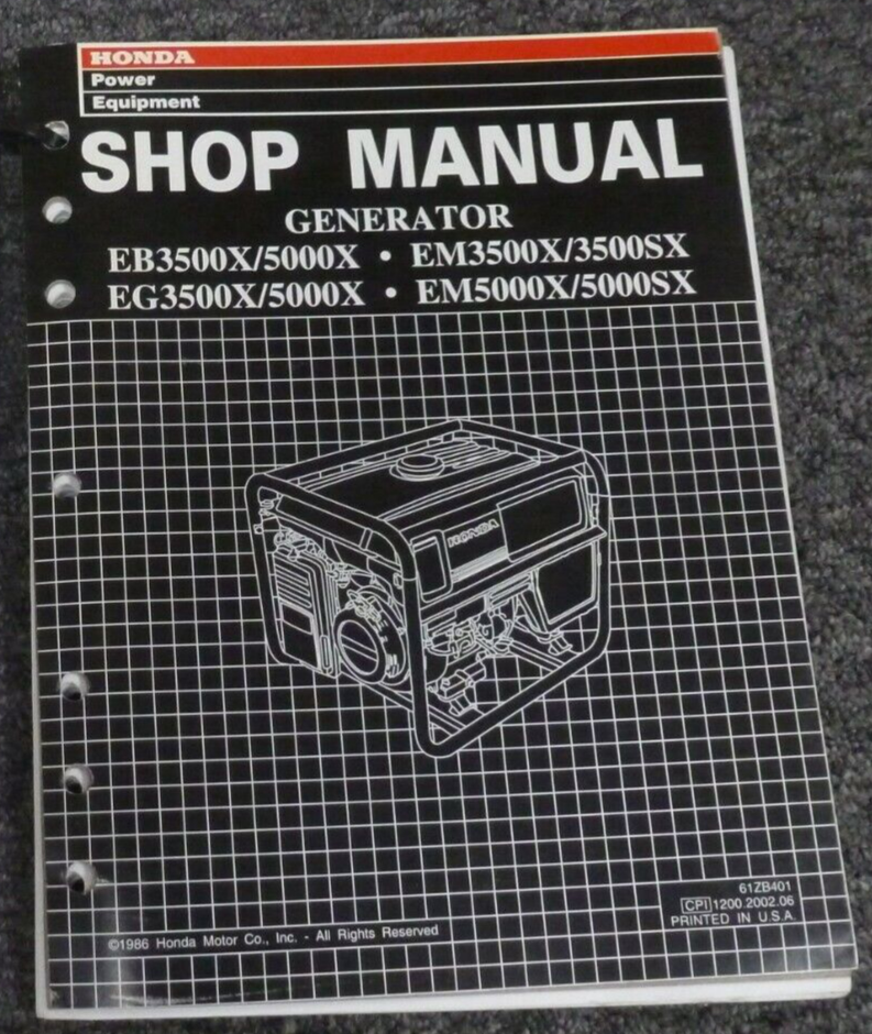 Honda EG3500X EG5000X EM5000X EM5000SX Generator Shop Service Repair