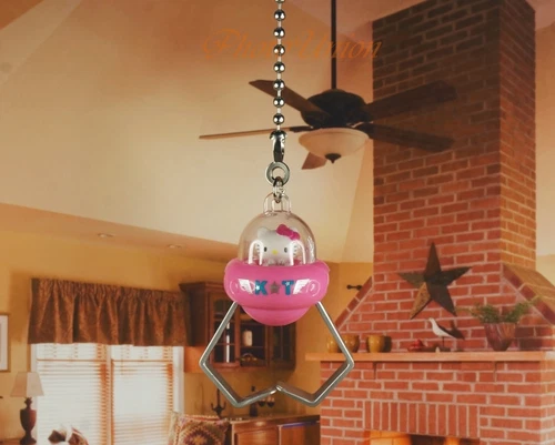 Hello Kitty UFO Gift Pink Ceiling Fan Pull Light Lamp Chain Decoration K1147 C