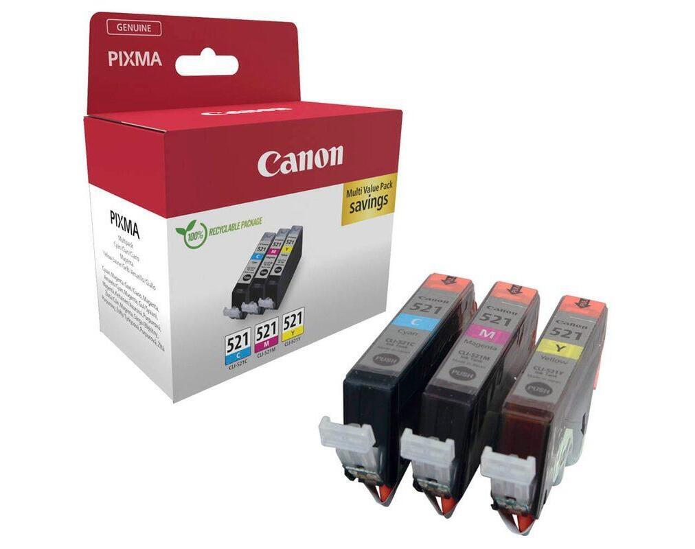 Canon Оригинальный тонировочный патрон CLI-521 Multipack голубой, пурпурный, 446 шт.