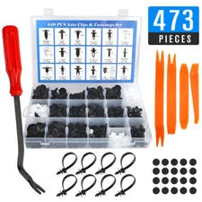 473Pcs Car Retainer Clips Auto Fasteners Push Trim Clips Pin Rivet Bumper Kit