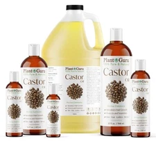 Castor Oil Expeller Pressed 100% Pure For Eyelashes, Eyebrows, Hair Growth, Bulk