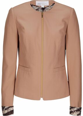 Neu Blazer Gr. 40 Camel Damenblazer Langarm Rundhals-Sakko