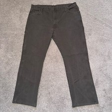 Genuine Dickies Pants Mens 42x32 Carpenter Jeans Canvas Work Wear Logo Baggy
