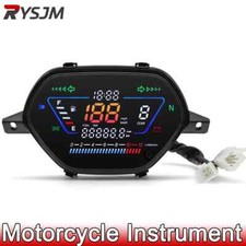 Digital Meter Speedometer Motorcycl Tachometer LCD Odometer Electronic Dashboard