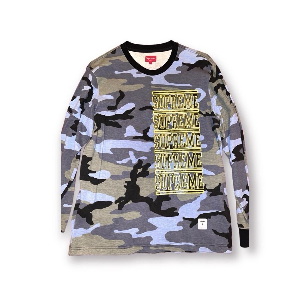 シャツ supreme stacked top L/S Supreme Stacked L/S Top Sz Large | eBay