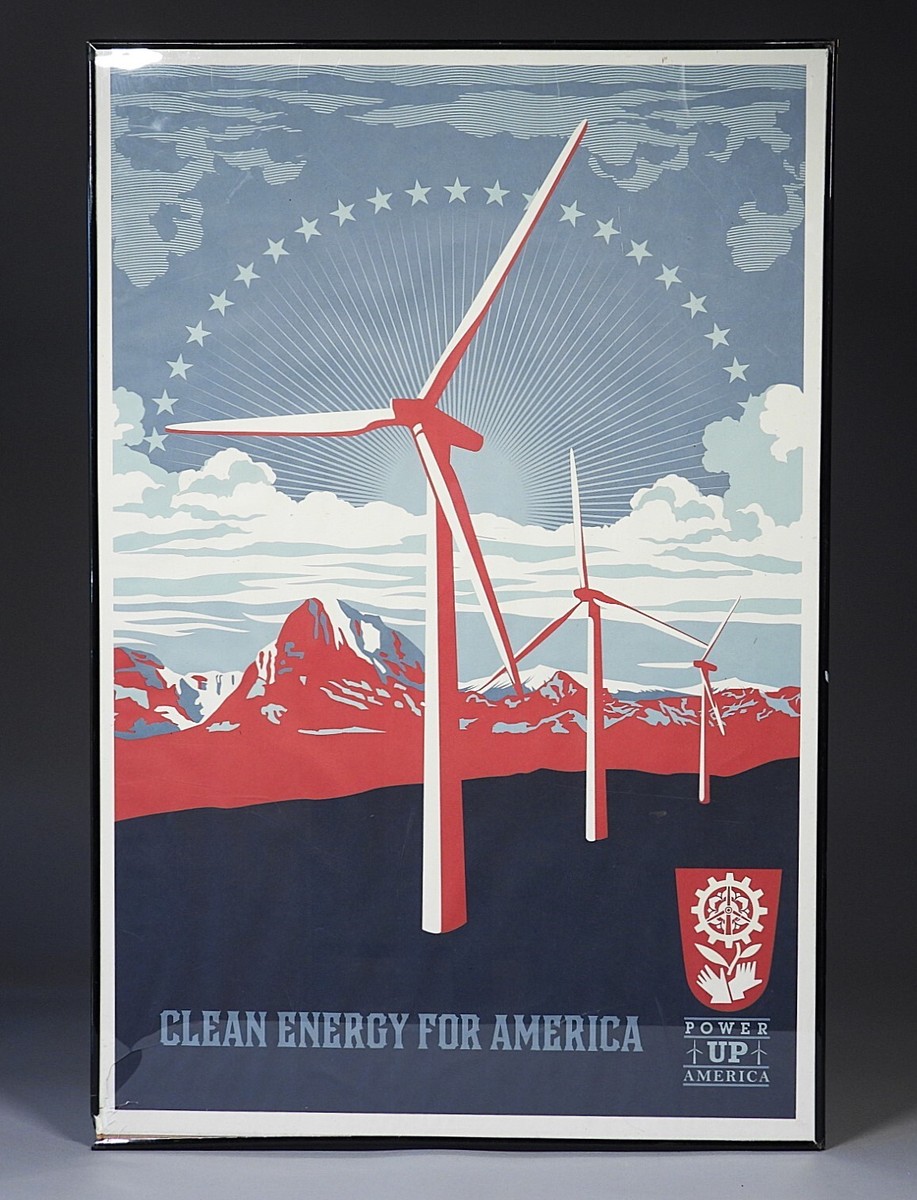 Shepard Fairey Obey Giant MoveOn Clean Energy Power Up America