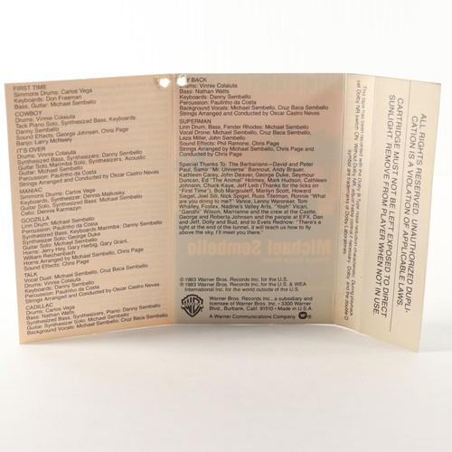 Michael Sembello - Bossa Nova Hotel (Cassette Tape, 1983, Warner Bros) 4-23920 - Picture 6 of 7