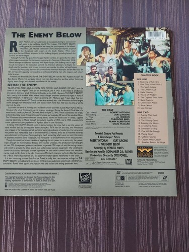 The Enemy Below Widescreen Laserdisc. Tested and Works great. - Picture 2 of 4