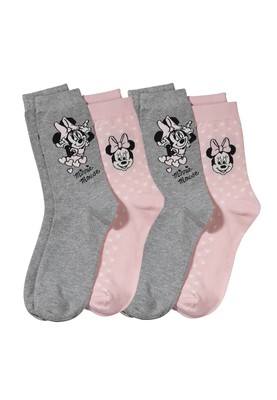 Onomato! Minnie Mouse Damen Strümpfe Socken 4er Set