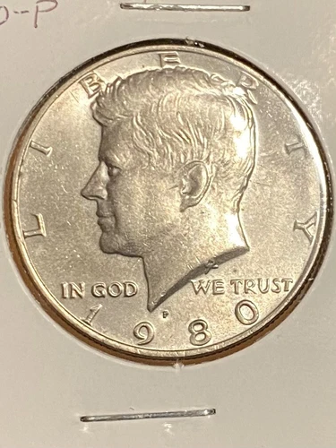1980 P Kennedy Half Dollar Circulated - looks GOOD!!