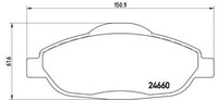 P 61 101 Brembo BremsbeläGe Kit, Scheibenbremse FüR Peugeot, Peugeot (DF-PSA)