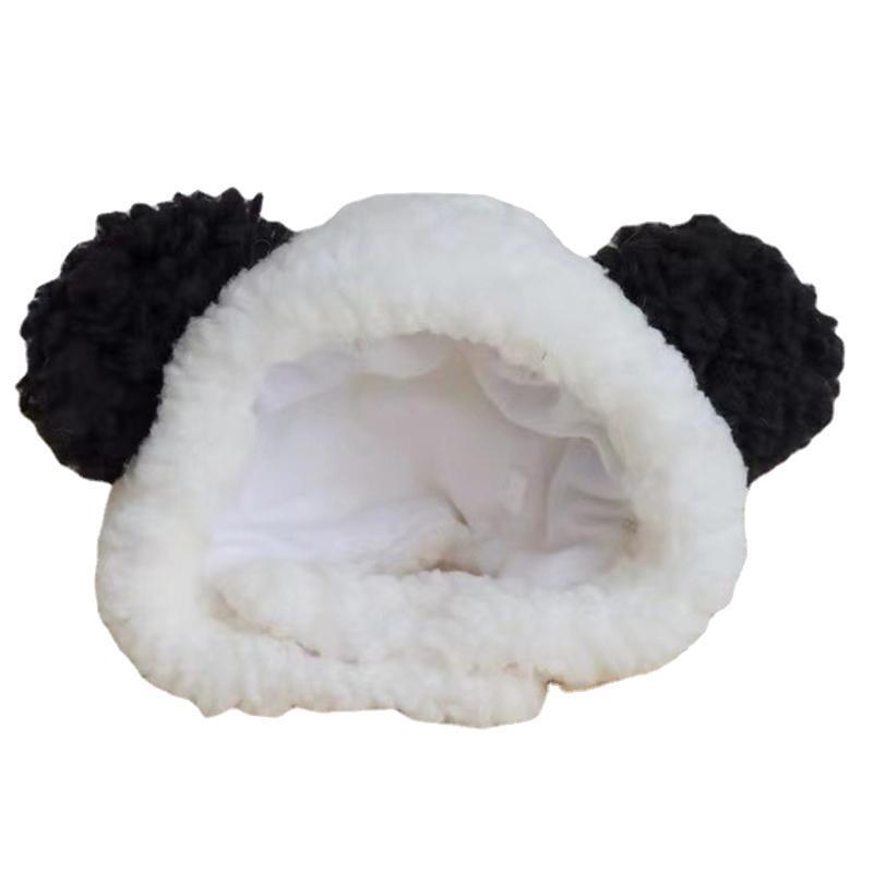 Cute Bear Shaped Cat Hat, Plush Warm Pet Head Cover, Cat Headgear