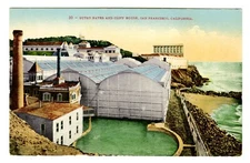 1910s SAN FRANCISCO SUTRO BATHS,CLIFF HOUSE & SUTRO HEIGHTS~RARE UNUSED POSTCARD