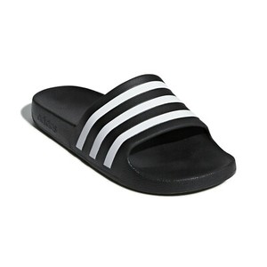 adidas cloudfoam slides black and white