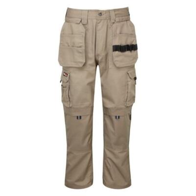 Herren Arbeitshose Tuff Stuff stark robust mehrere Kniepolstertaschen Hose Stein