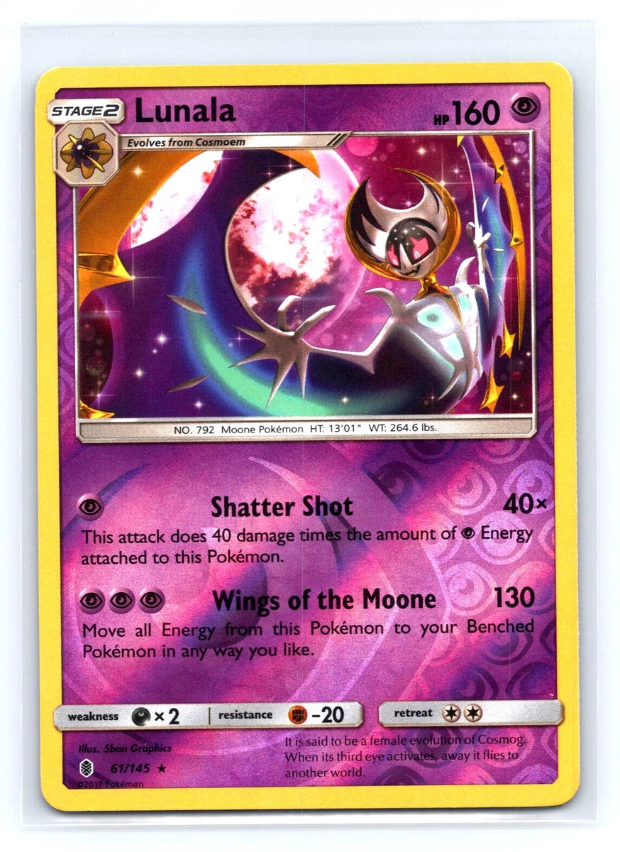 lunala stage 2 pokemon card price Sun and Moon Pokemon Lunala GX 66/149 Holo Trading Card : Amazon.se: Toys main image 1