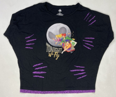 Disney Hocus Pocus Tonight We Fly Graphic T-shirt Women Large Short Sleeve