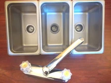 EXTRA SMALL 3 Compartment Sink For Portable Concession Sinks