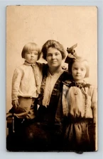 Mother and Children Identified 1920s RPPC Bessie Kathleen & Tayler Geneology
