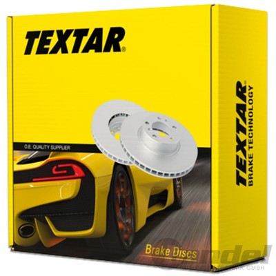 2X TEXTAR BREMSSCHEBEIBEN 257mm INNENBELÜFTET VORNE PASSEND FÜR FIAT GRANDE