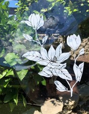Flowers - Window Cling Vinyl  Die Cut Vinyl Decal
