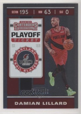 2019-20 Panini Contenders Playoff Ticket /199 Damian Lillard #20 pe8