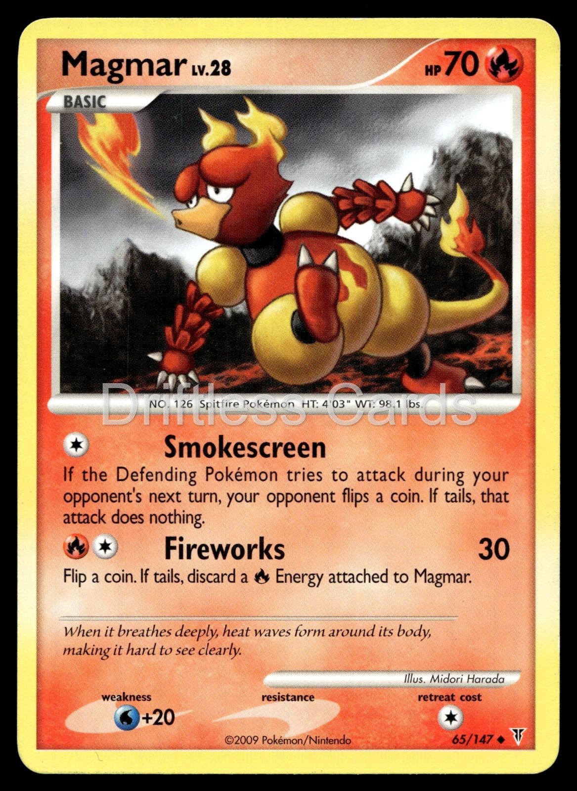 Magmar 65/147 Uncommon Supreme Victors Pokemon LP