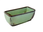 Vintage 1950's Frankoma Prairie Green #14 Rectangular Planter 8" Lazy Bones