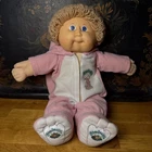 Vintage 1986 Cabbage Patch Kid Doll Blonde Yarn Hair Original Outfit Blue Eyes