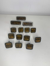 Set of 15 Vintage Brutalist Cabinet Knobs Drawer Pulls Made In USA