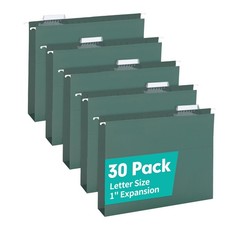 HERKKA Extra Capacity Hanging File Folders, 30 Pack Reinforced Hang Folders w...