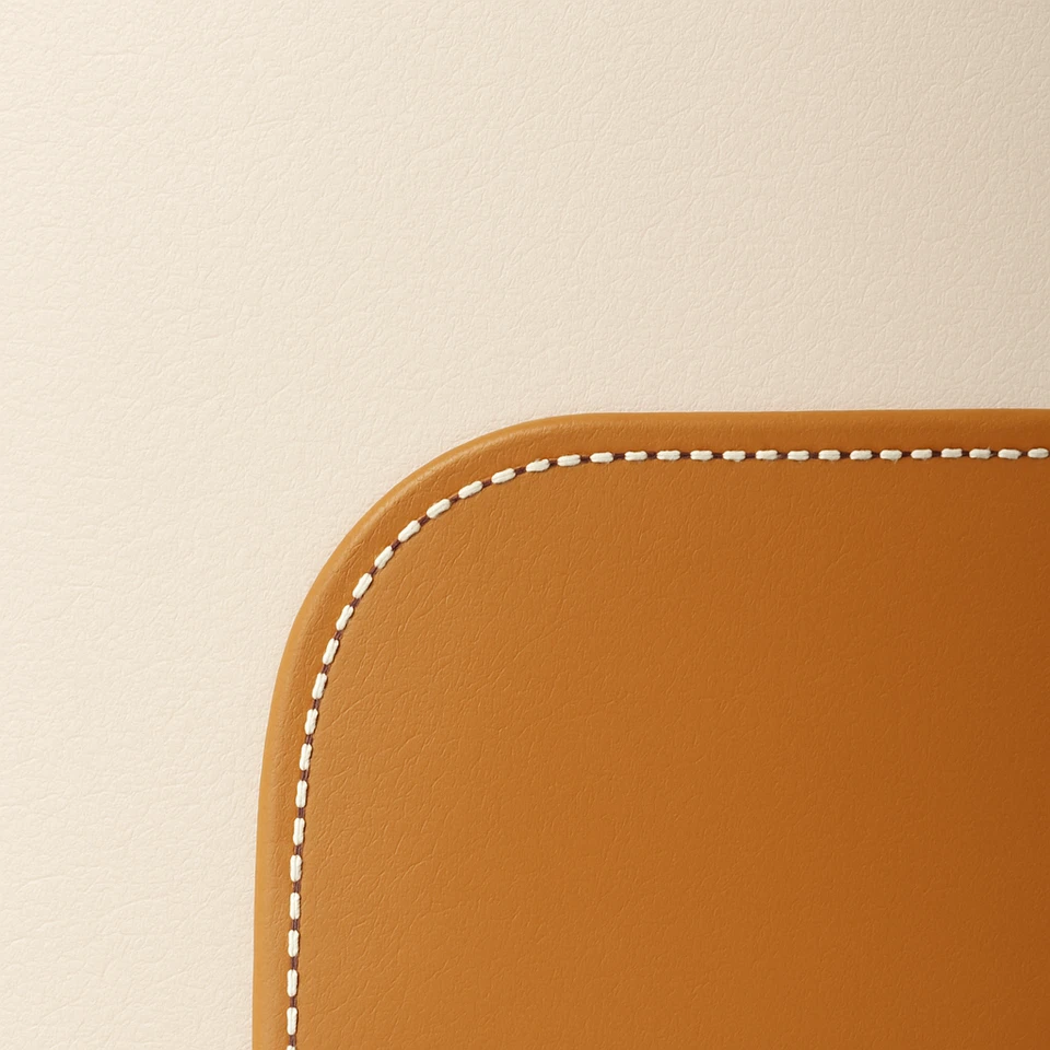 Modoma Modern Faux Leather Ottoman Footstool – Round Accent Stool - Image 3 of 4