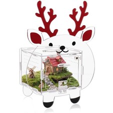 Acrylic Jumping Spider Enclosure 4.7x4.7x3.5 Inches, Magnetic transparent