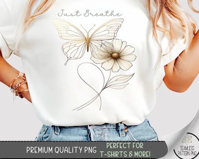 Simple Butterfly Flower Nature Garden Spring Summer Comfort Tee