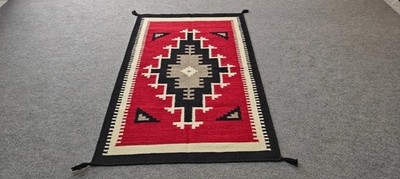 Antique Two Grey Hill Rug 5×8 Ft Native American Style Southwest Navajo Wool Rug