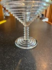 Vintage ART DECO Anchor Hocking MANHATTAN MARTINI Glass COMPOTE 5" EXC CONDITION
