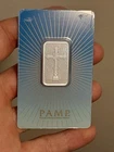 Pamp Suisse Religious Series Romanesque Cross 10 Gram Silver Bar - In Assay