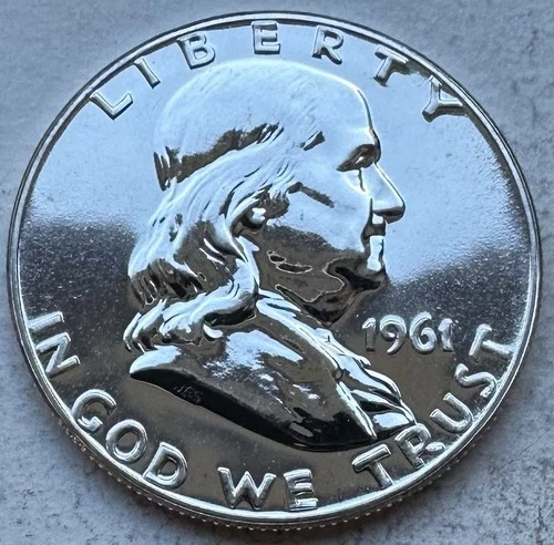 1961 Proof Franklin Half Dollar 90% Silver-INV#8564