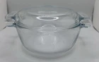 Vintage Pyrex Corning Ware France 451 Glass Bowl W/Handles and Lid