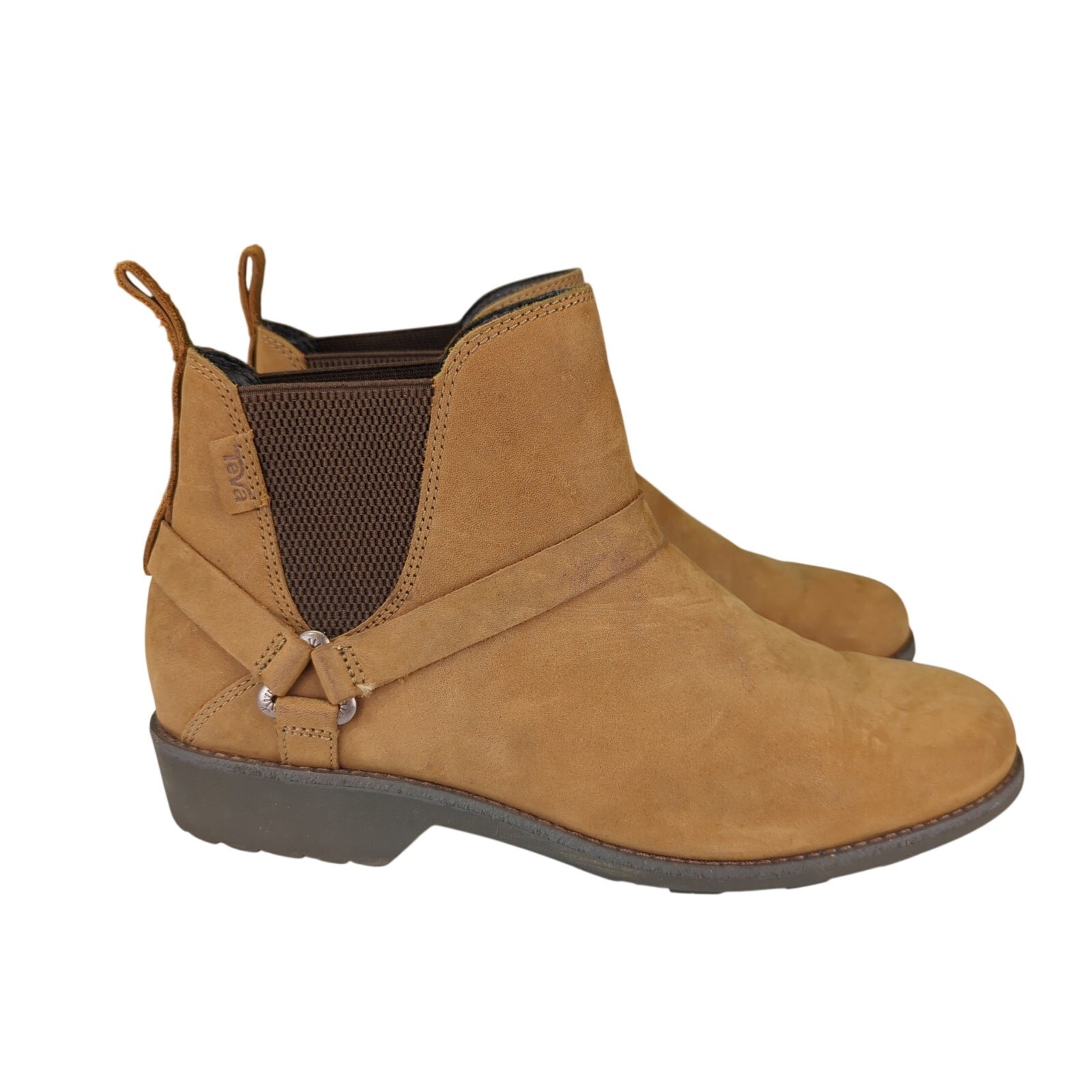 Teva De La Vina Dos Chelsea Ankle Boots 1017146 Brown Leather