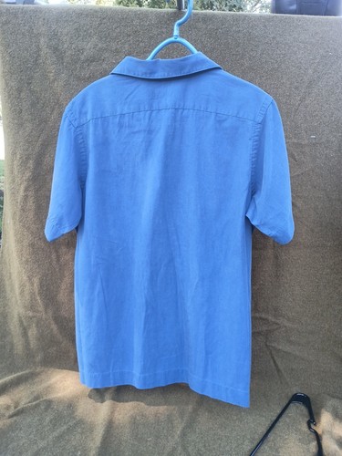 DANIEL CREMIEUX COLLECTION MEN'S S/S BUTTON SHIRT NAVY BLUE MEDIUM - Picture 6 of 6